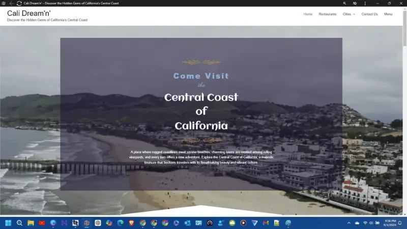 Cali Dreamn Website Screenshot